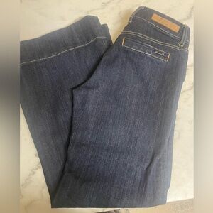 Seven7 wide leg dark Blue Straight Leg Jeans size 4 EUC